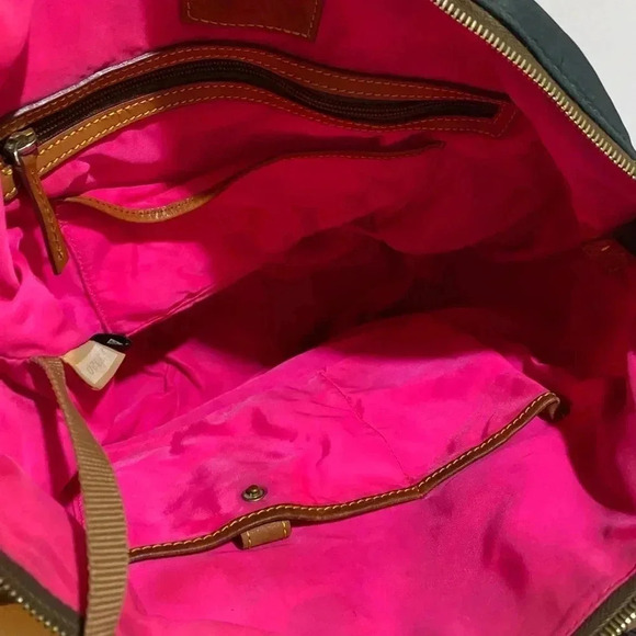 Dooney Bourke navy blue nylon satchel handbag - Picture 13 of 13